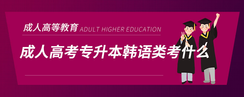成人高考專(zhuān)升本韓語(yǔ)類(lèi)考什么