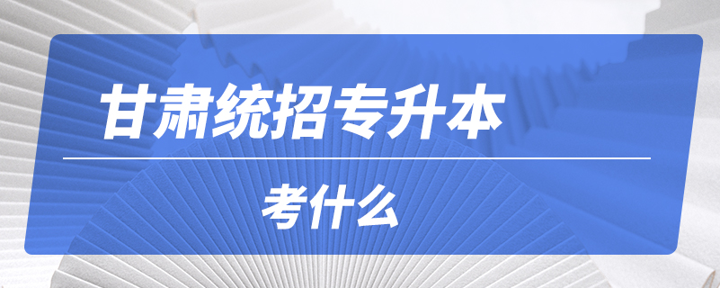 甘肅統(tǒng)招專(zhuān)升本考什么