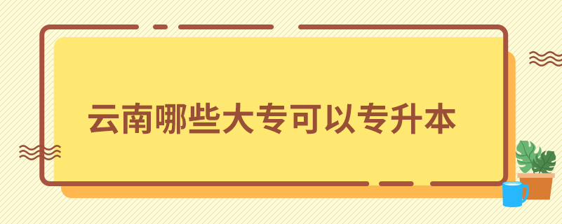 云南哪些大專(zhuān)可以專(zhuān)升本