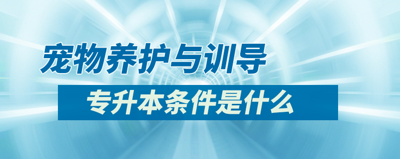 寵物養(yǎng)護(hù)與訓(xùn)導(dǎo)專(zhuān)升本條件是什么