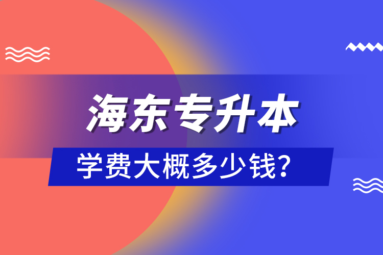 海東專升本學(xué)費(fèi)大概多少錢？