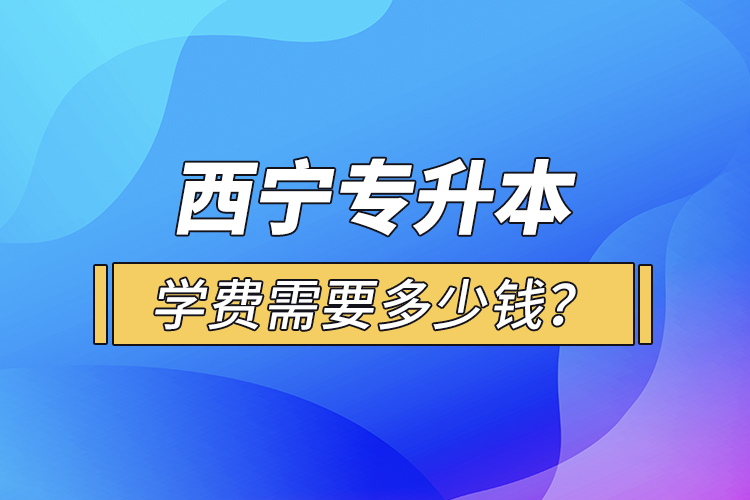 西寧專升本學(xué)費(fèi)需要多少錢？