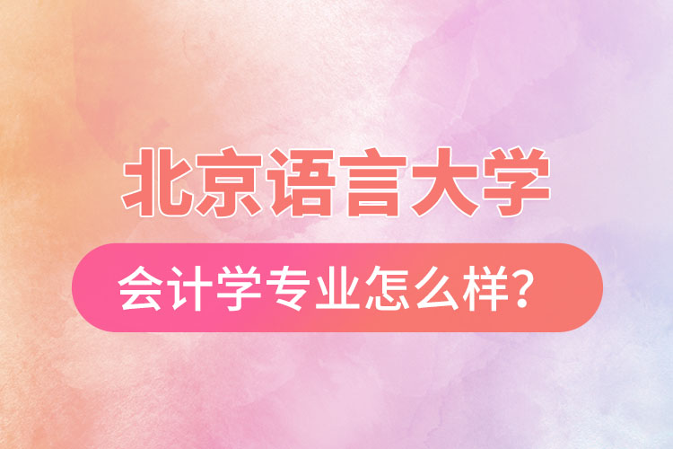 北京語(yǔ)言大學(xué)會(huì)計(jì)學(xué)專業(yè)怎么樣？