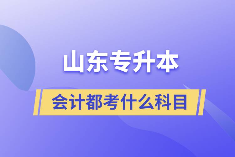 山東專(zhuān)升本會(huì)計(jì)都考什么科目