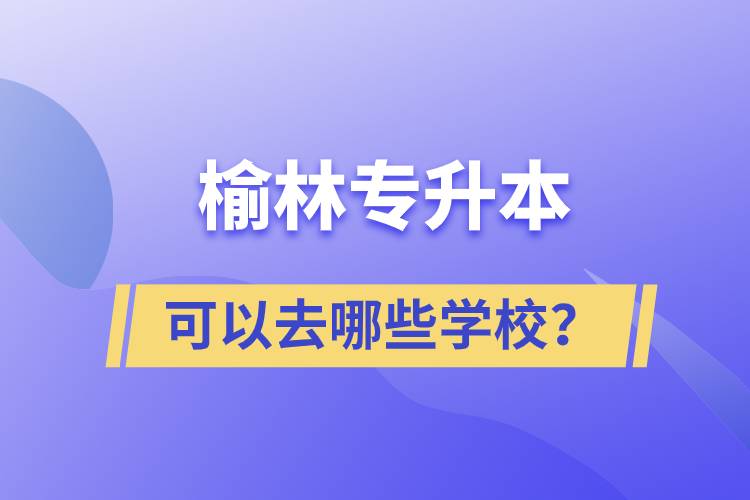 榆林專升本可以去哪些學(xué)校？