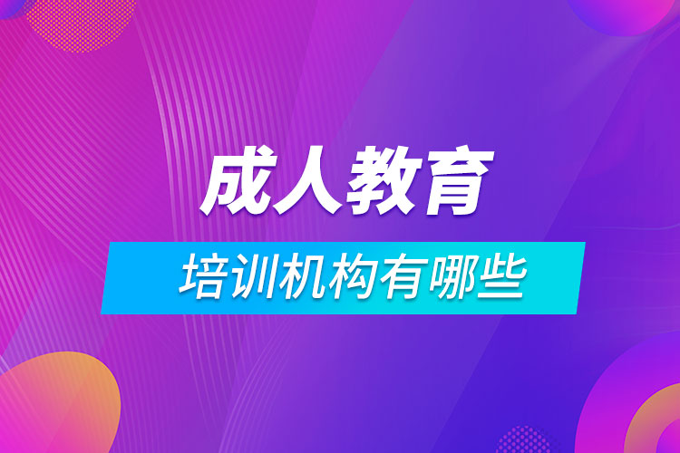 成人教育培訓機構(gòu)有哪些