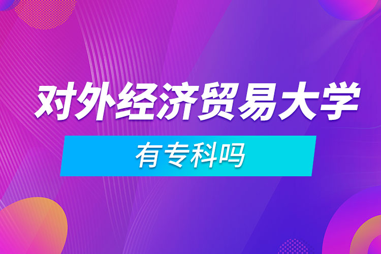 對外經(jīng)濟貿(mào)易大學有?？茊? /></p><p style=