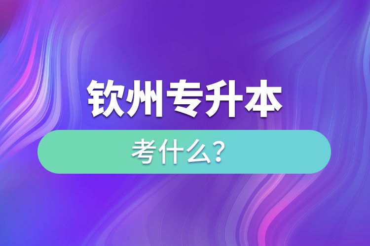 欽州專升本考什么？
