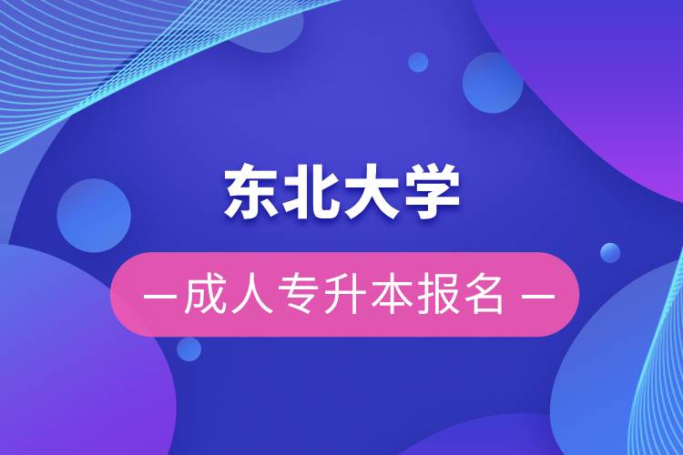 東北大學(xué)成人專(zhuān)升本報(bào)名