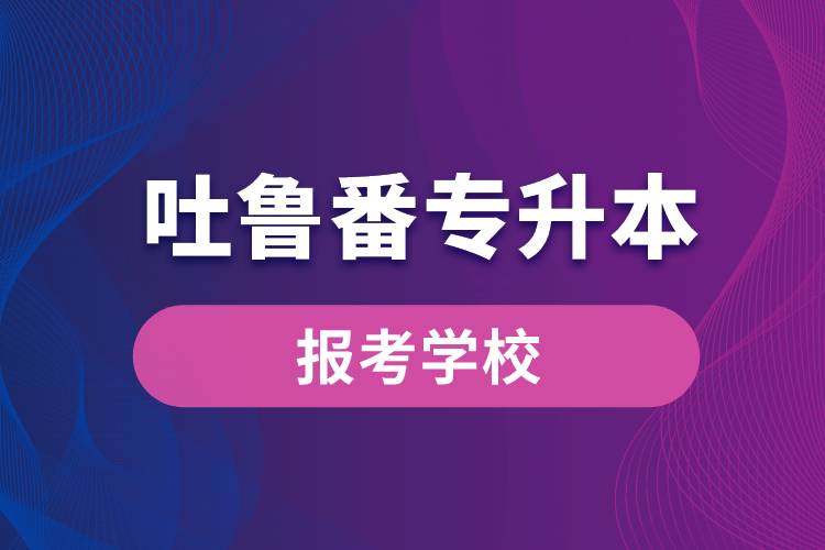 吐魯番專升本網站報考學校名單