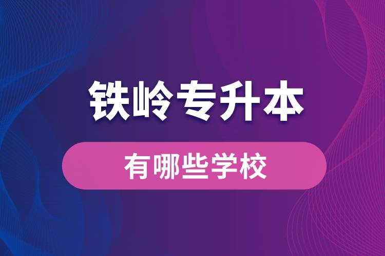 鐵嶺專升本有哪些學(xué)校？
