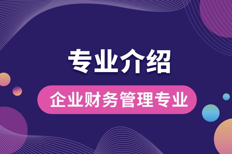 企業(yè)財務管理專業(yè)