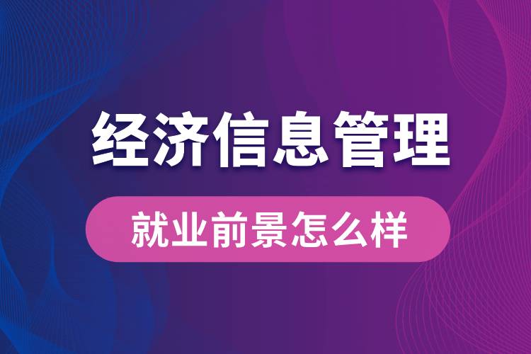 經(jīng)濟(jì)信息管理專業(yè)畢業(yè)后就業(yè)前景怎么樣？