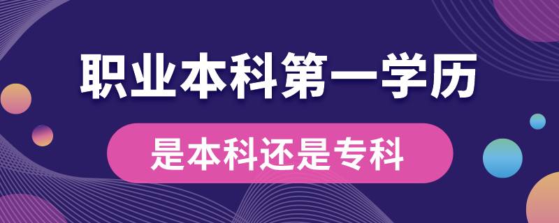 職業(yè)本科第一學(xué)歷是本科還是?？? /></p><p style=