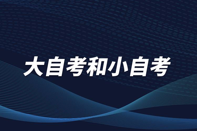 大自考和小自考是什么意思？有什么區(qū)別？