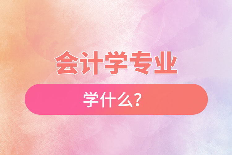 會(huì)計(jì)學(xué)專業(yè)學(xué)什么？