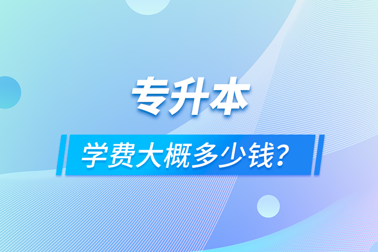 專升本學(xué)費(fèi)大概多少錢？