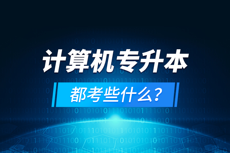 計算機專升本都考些什么？