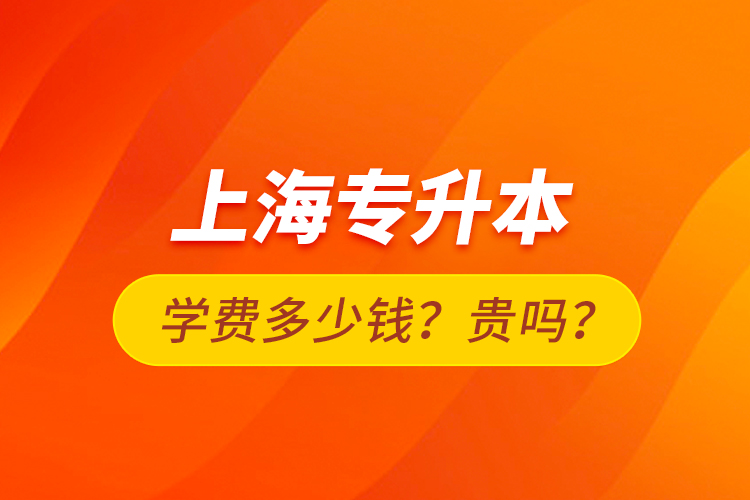 上海專升本學(xué)費多少錢？貴嗎？