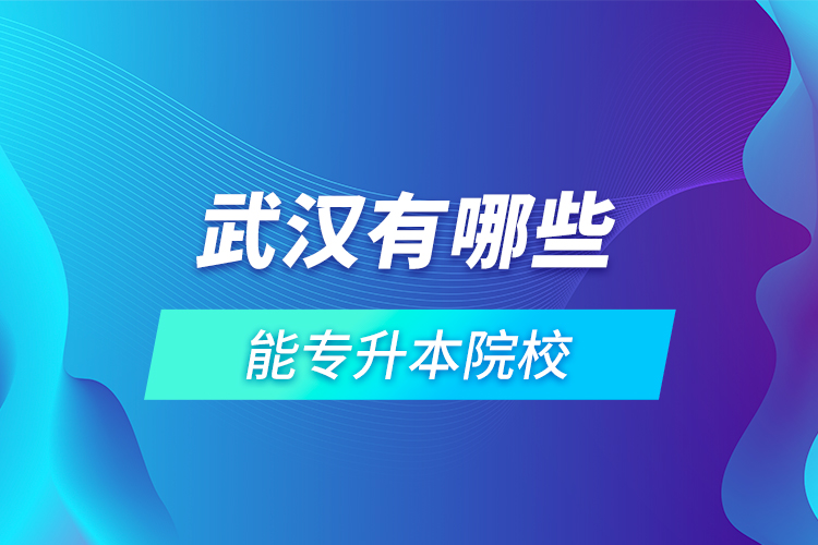 武漢有哪些能專(zhuān)升本院校