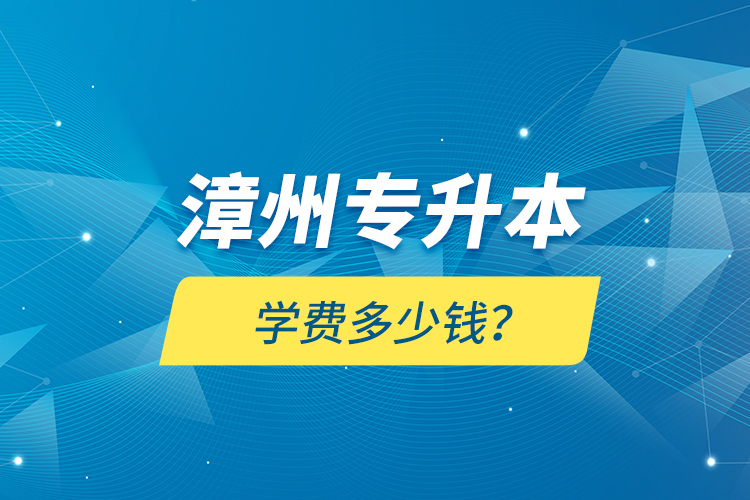 漳州專升本學費多少錢？