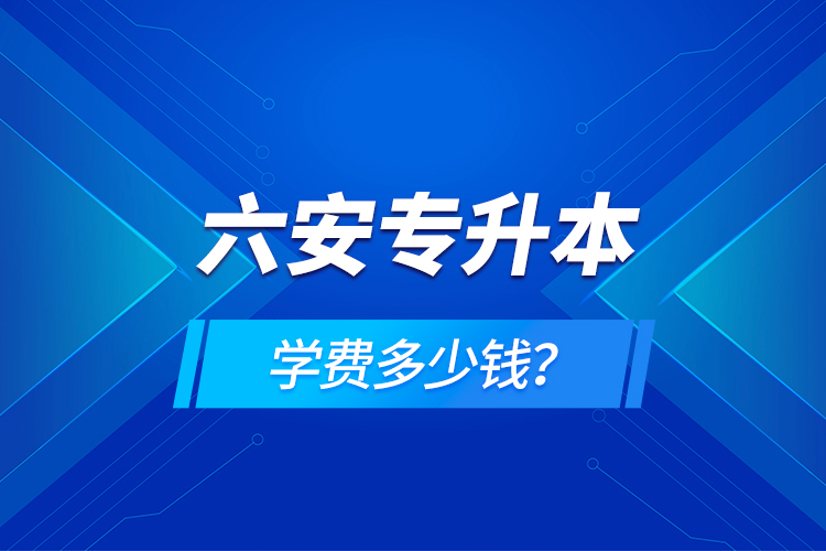 六安專(zhuān)升本學(xué)費(fèi)多少錢(qián)？