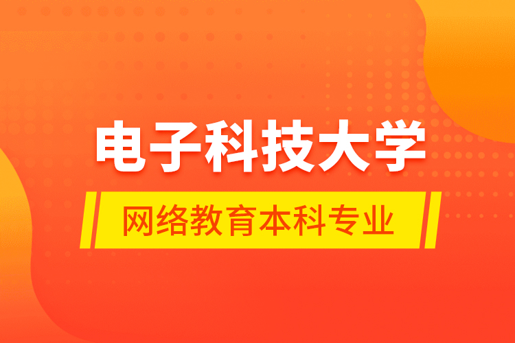 電子科技大學(xué)網(wǎng)絡(luò)教育本科專(zhuān)業(yè)