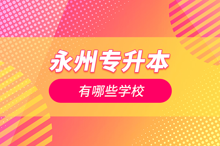 永州專升本有哪些學校？