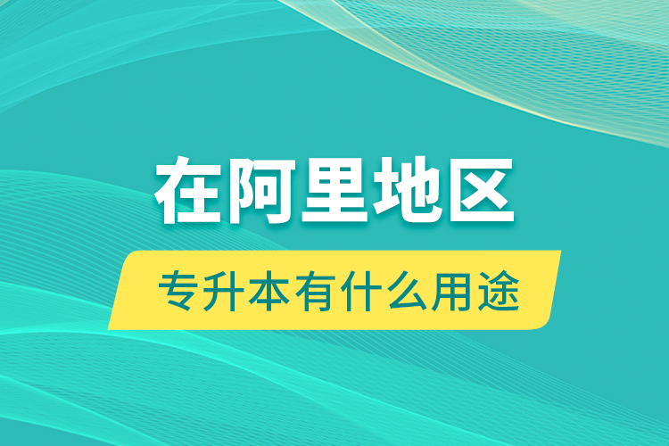 在阿里地區(qū)專升本有什么用途？