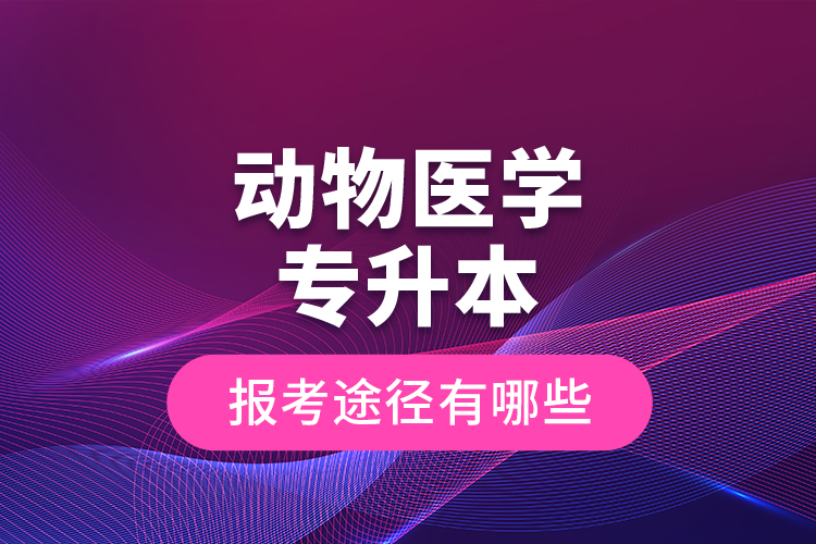 動(dòng)物醫(yī)學(xué)專(zhuān)升本的報(bào)考途徑有哪些？