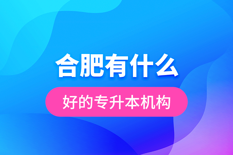 合肥有什么好的專升本機(jī)構(gòu)？