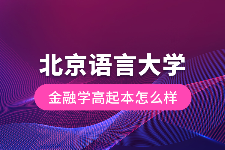 北京語言大學(xué)金融學(xué)高起本怎么樣？