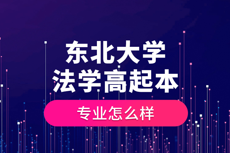 東北大學(xué)法學(xué)高起本專業(yè)怎么樣？