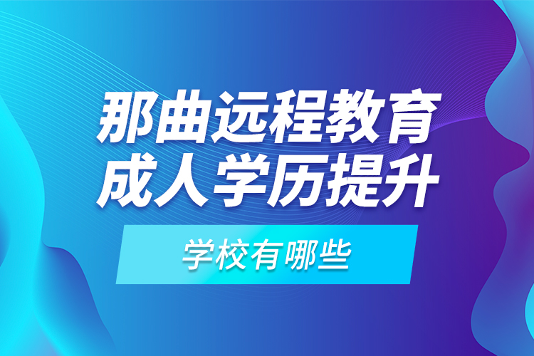 那曲遠程教育成人學歷提升學校有哪些？