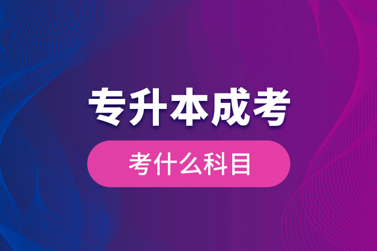 專升本成考考什么科目？